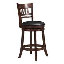 Transitional Upholstered 24" Counter Stool - Dark Cherry