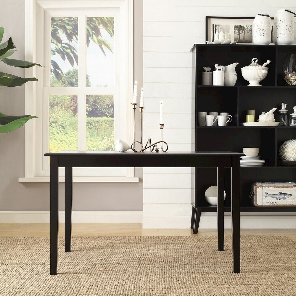 Black Finish 48" Dining Table