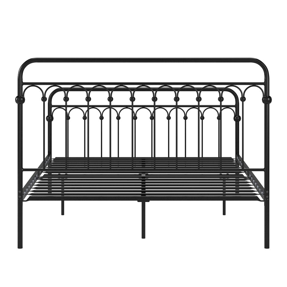 Black Metal Arch Design Queen Platform Bed