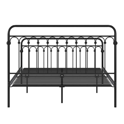 Black Metal Arch Design Queen Platform Bed