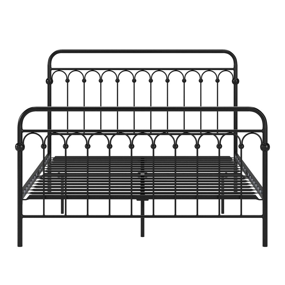 Black Metal Arch Design Queen Platform Bed
