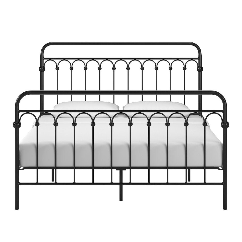 Black Metal Arch Design Queen Platform Bed