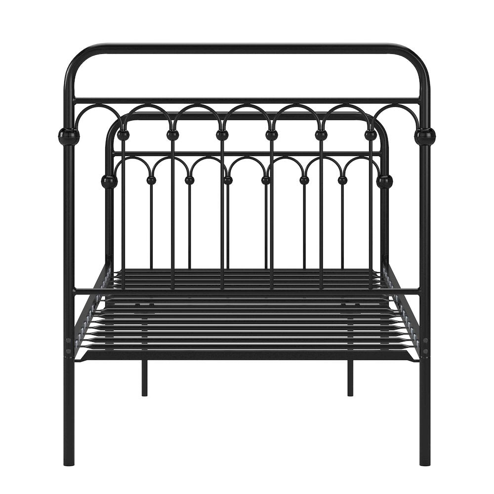 Black Metal Arch Design Twin Platform Bed