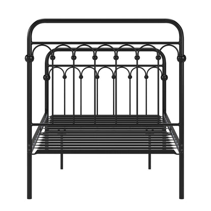 Black Metal Arch Design Twin Platform Bed