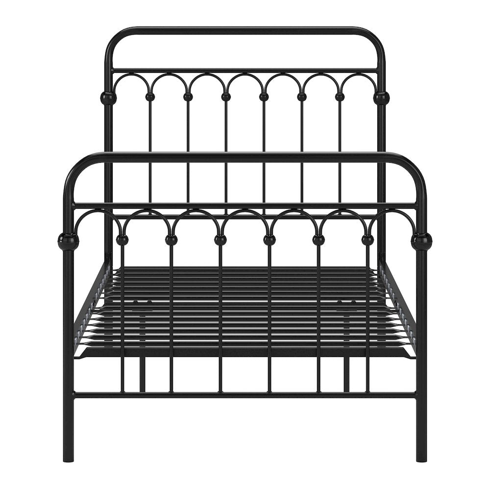 Black Metal Arch Design Twin Platform Bed