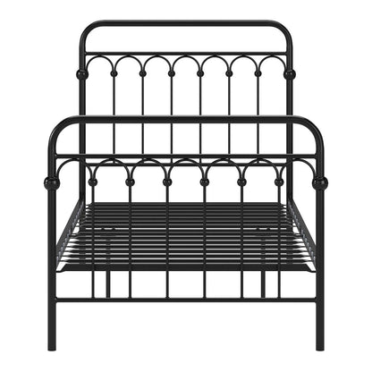 Black Metal Arch Design Twin Platform Bed