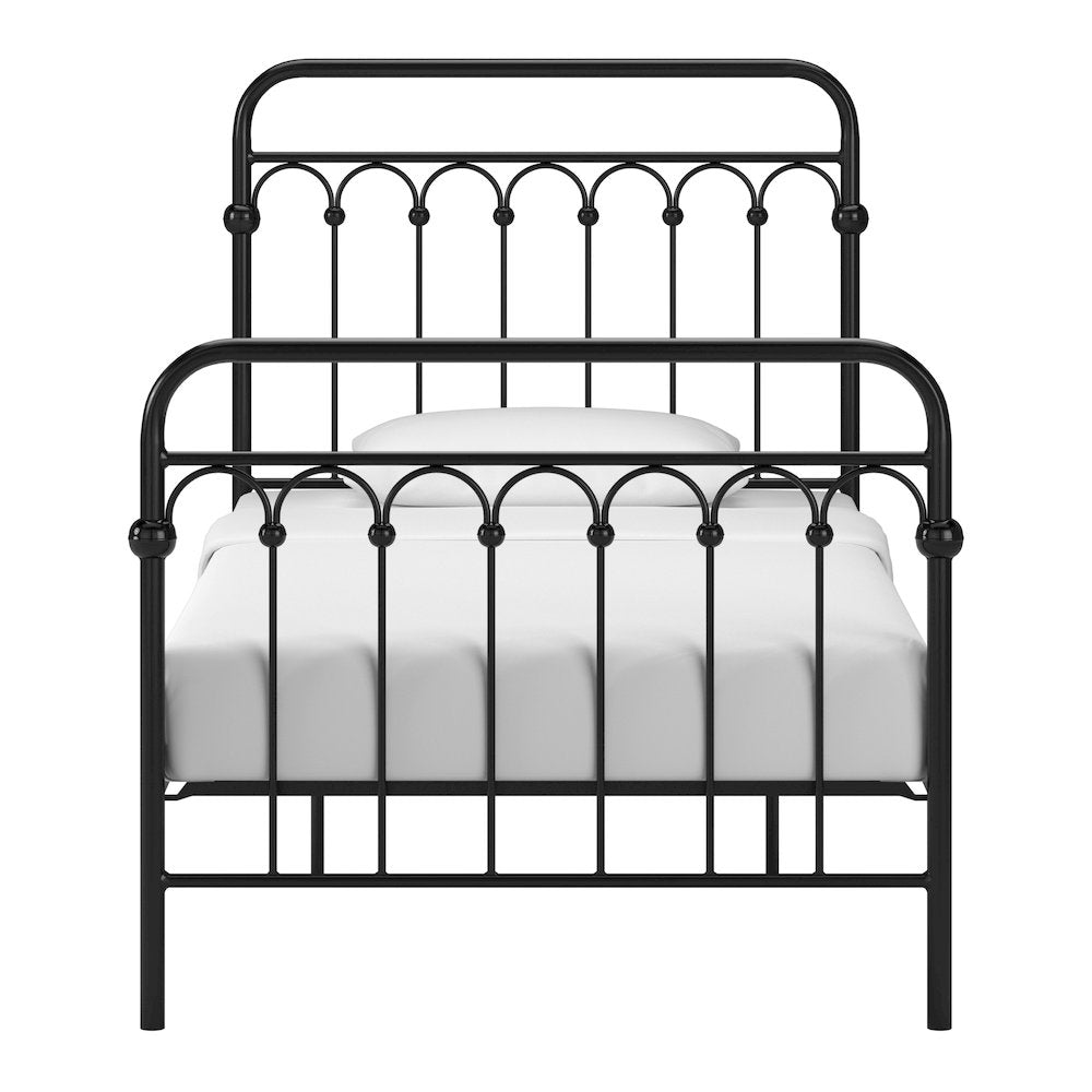 Black Metal Arch Design Twin Platform Bed