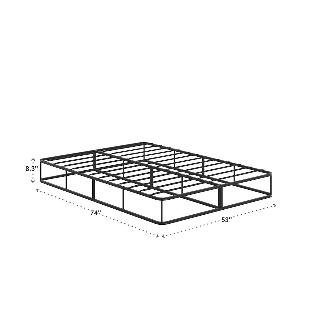 Black Finish Metal Full Bed Frame