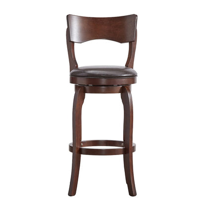 Brown PU Swivel Bar Height Chair