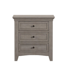Antique White Finish 3-Drawer Nightstand With 2 Sets Modular Storage Panels