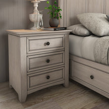 Antique White Finish 3-Drawer Nightstand With 2 Sets Modular Storage Panels