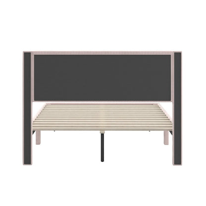 Light Pink Pleated Velvet Storage Queen Bed