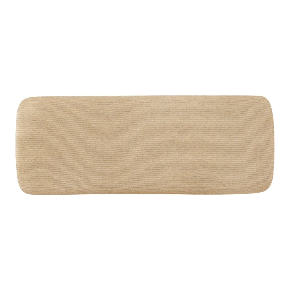 Nature Finish Beige Fabric Bench