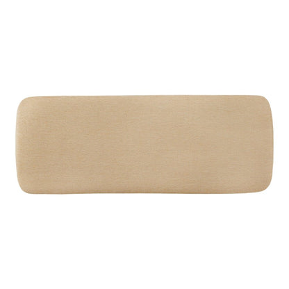Nature Finish Beige Fabric Bench