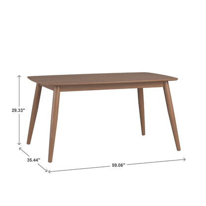 Dark Walnut Finish Dining Table
