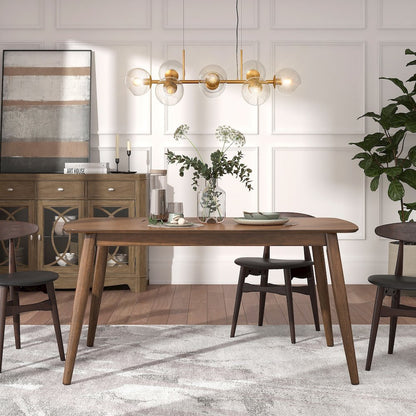 Dark Walnut Finish Dining Table