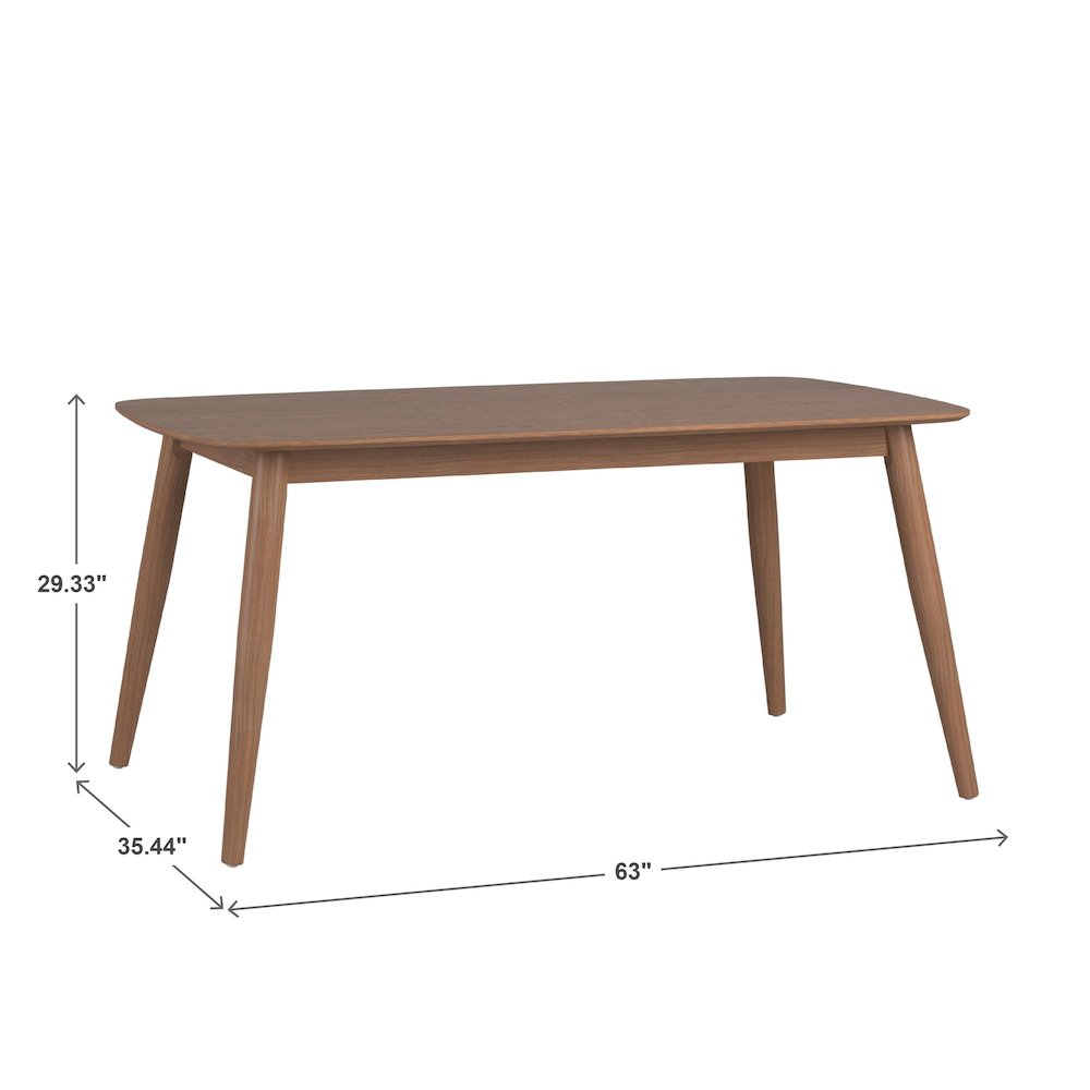Dark Walnut Finish Dining Table