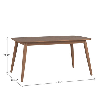 Dark Walnut Finish Dining Table