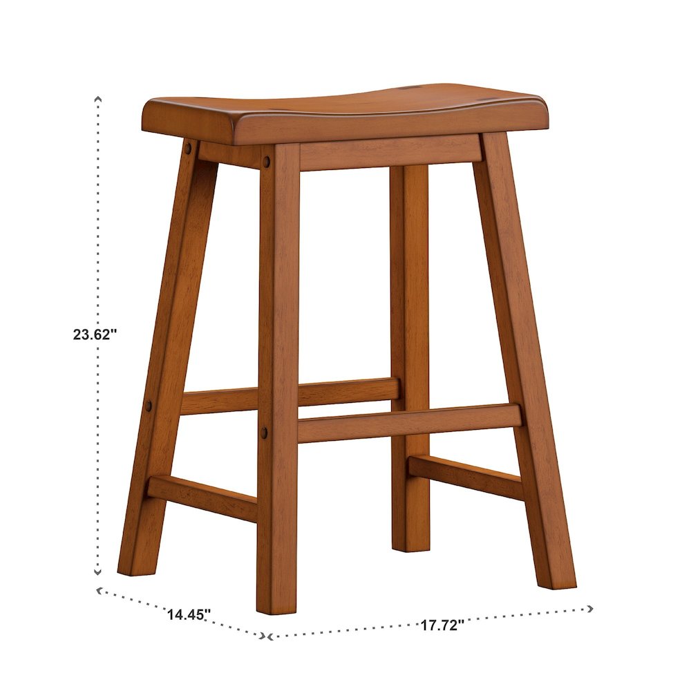 Farmhouse Wood 24" Counter Stool - Oak