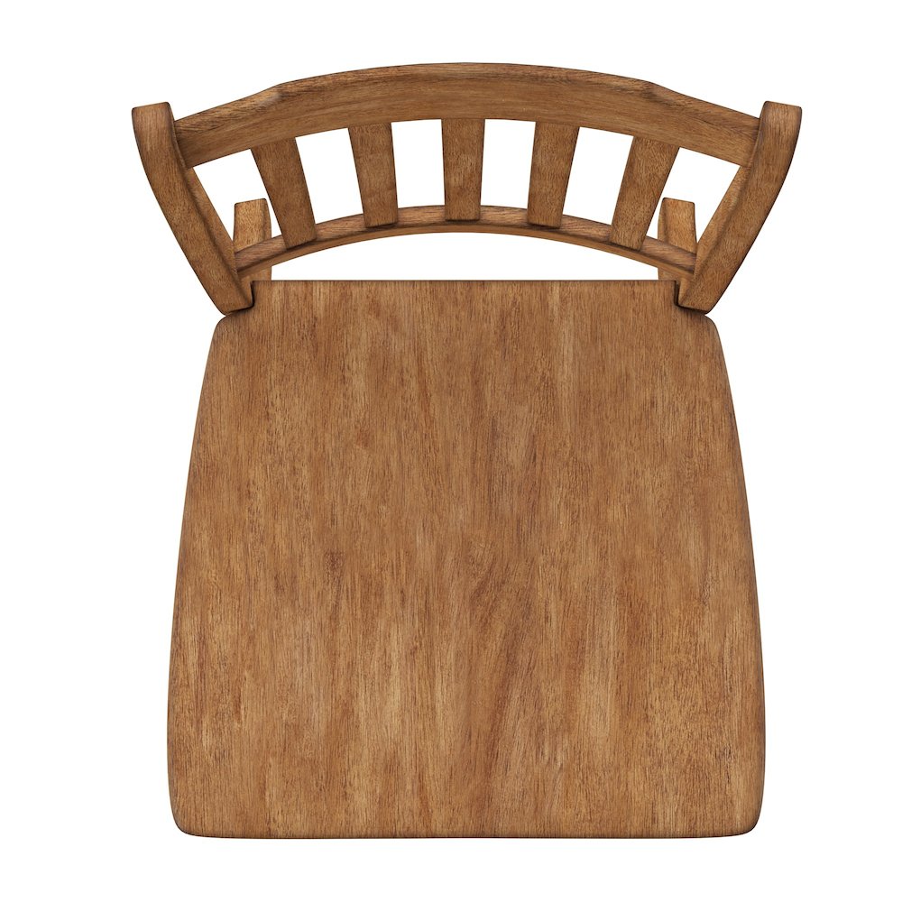 Set of 2, Oak Finish Spindle Back Side Chair