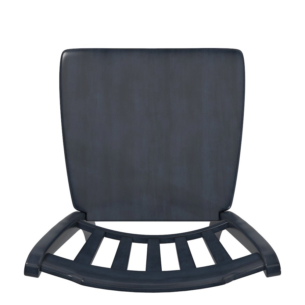 Set of 2, Antique Denim Finish Spindle Back Side Chair
