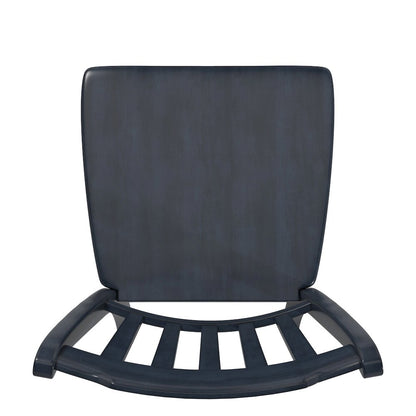 Set of 2, Antique Denim Finish Spindle Back Side Chair