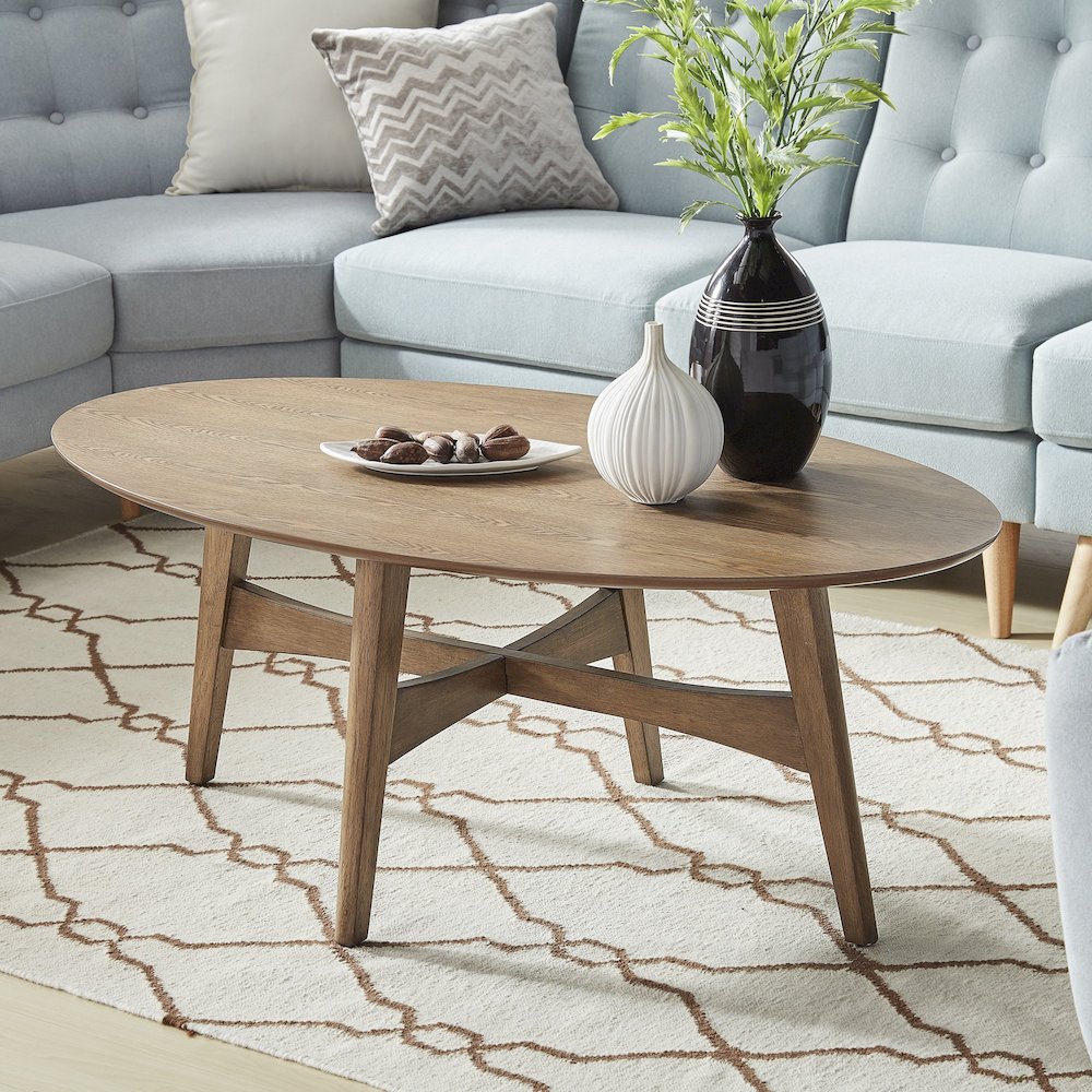 Dark Walnut Finish Coffee Table