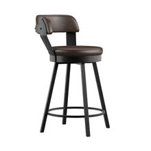 Industrial Upholstered 24" Swivel Counter Stool - Champagne