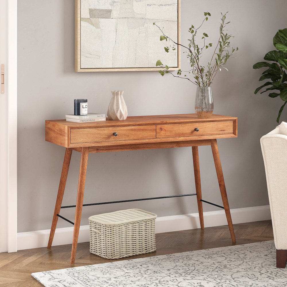 Brown Finish Sofa Table
