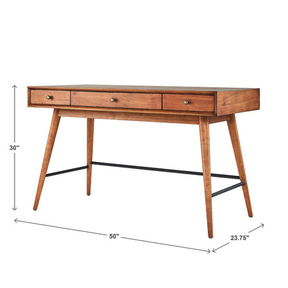 Brown Finish Sofa Writing Desk