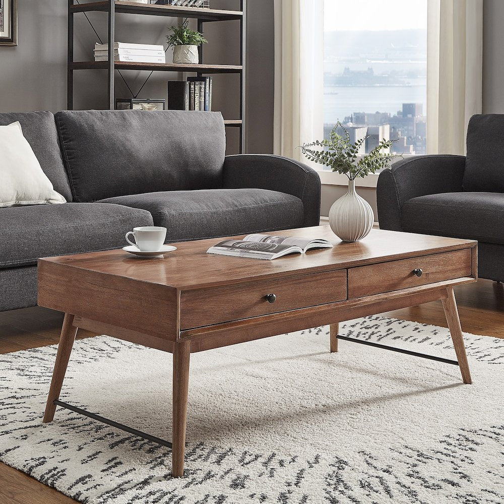 Brown Finish Coffee Table