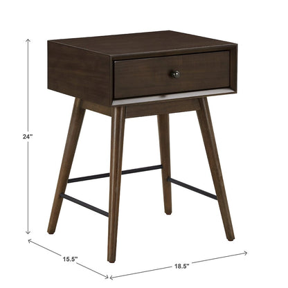 Dark Walnut Finish End Table