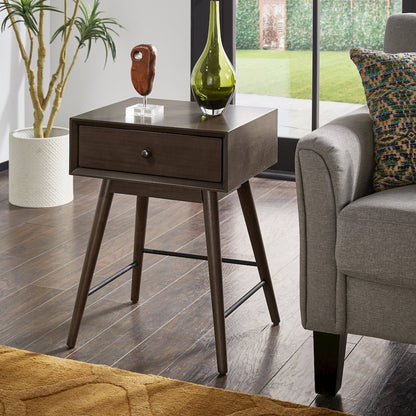 Dark Walnut Finish End Table