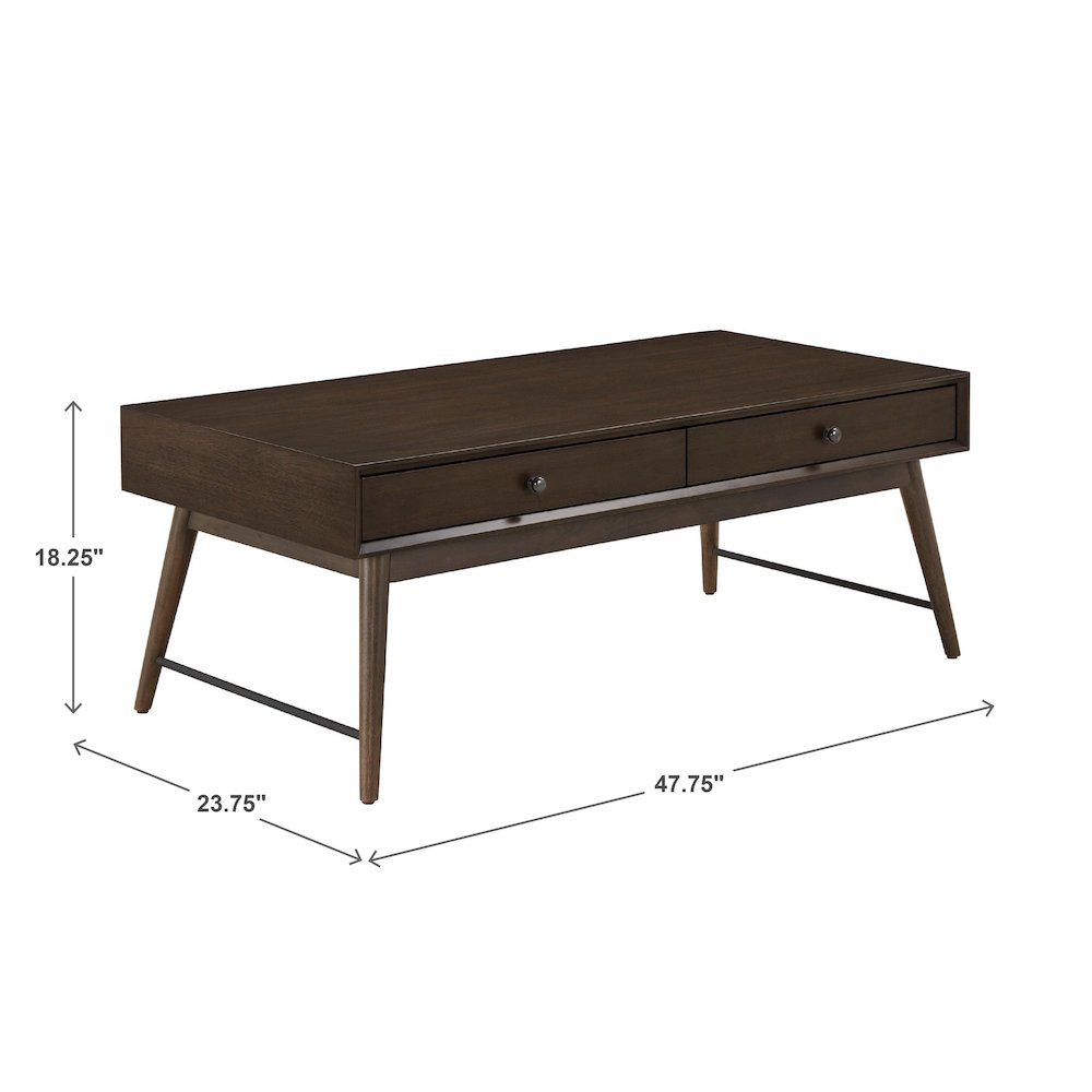 Dark Walnut Finish Coffee Table