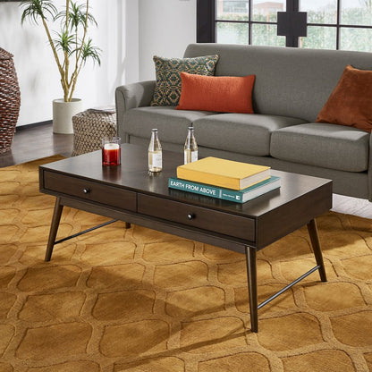 Dark Walnut Finish Coffee Table