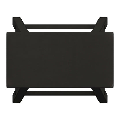 Set of 2, Vulcan Black Finish Saddleback Stool