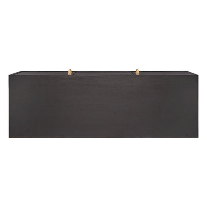Black Finish Server With Gold Metal Base