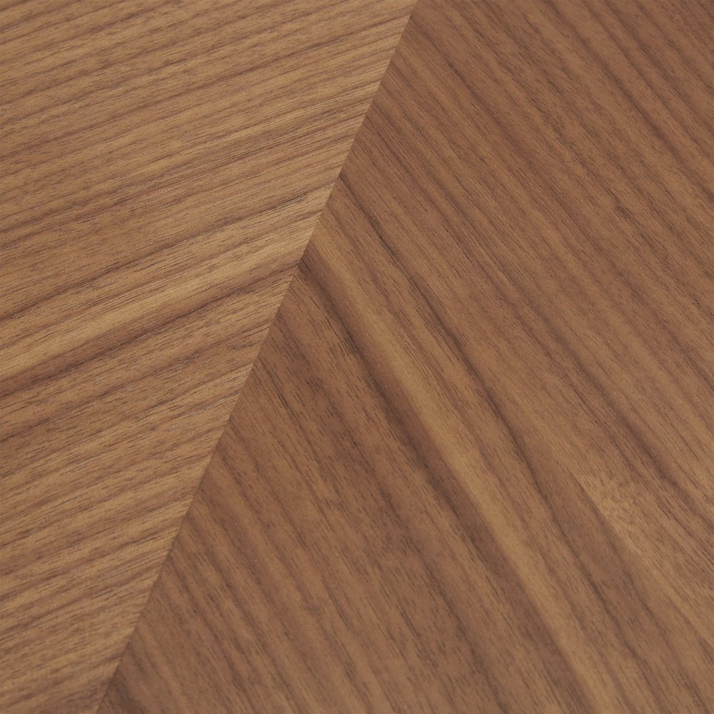 Natural Finish Dining Table With Gold Metal Base