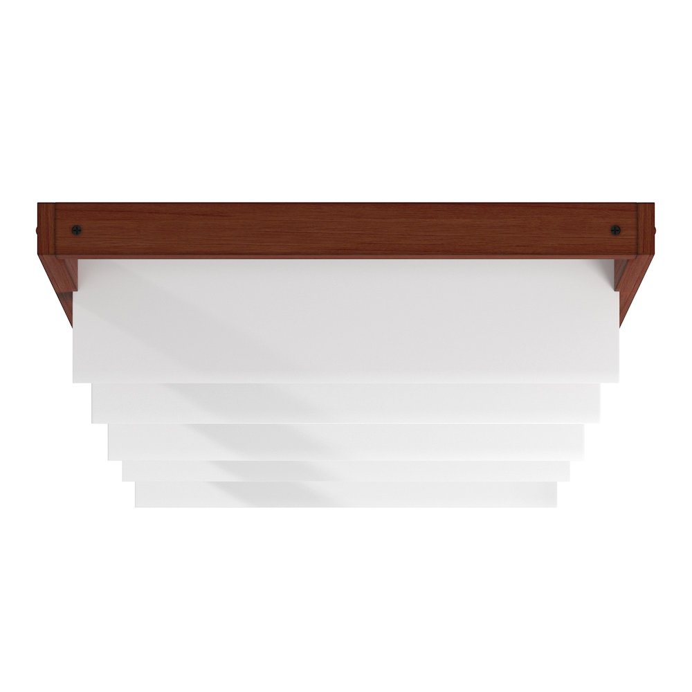 Two-Tone Espresso & White Finish 28"W Ladder Bookcase