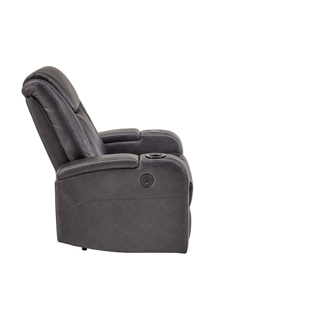 Modern Upholstered Recliner - Grey