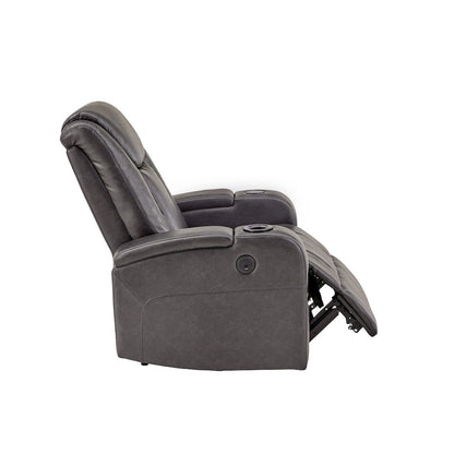 Modern Upholstered Recliner - Grey