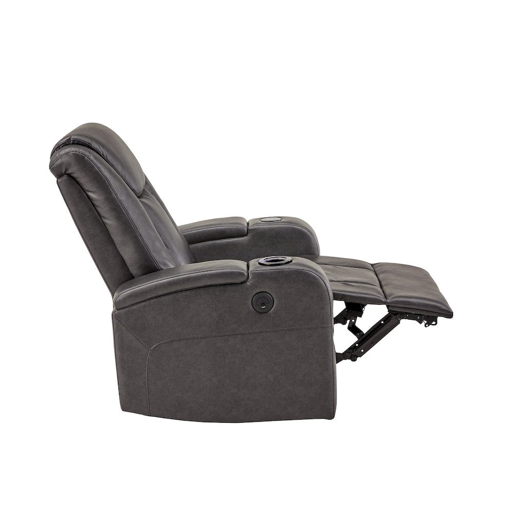 Modern Upholstered Recliner - Grey