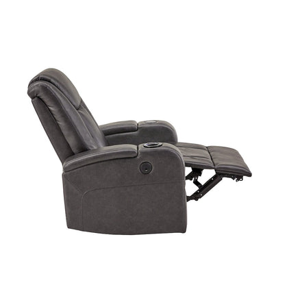 Modern Upholstered Recliner - Grey