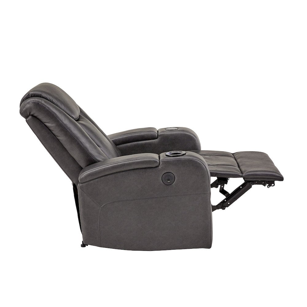 Modern Upholstered Recliner - Grey