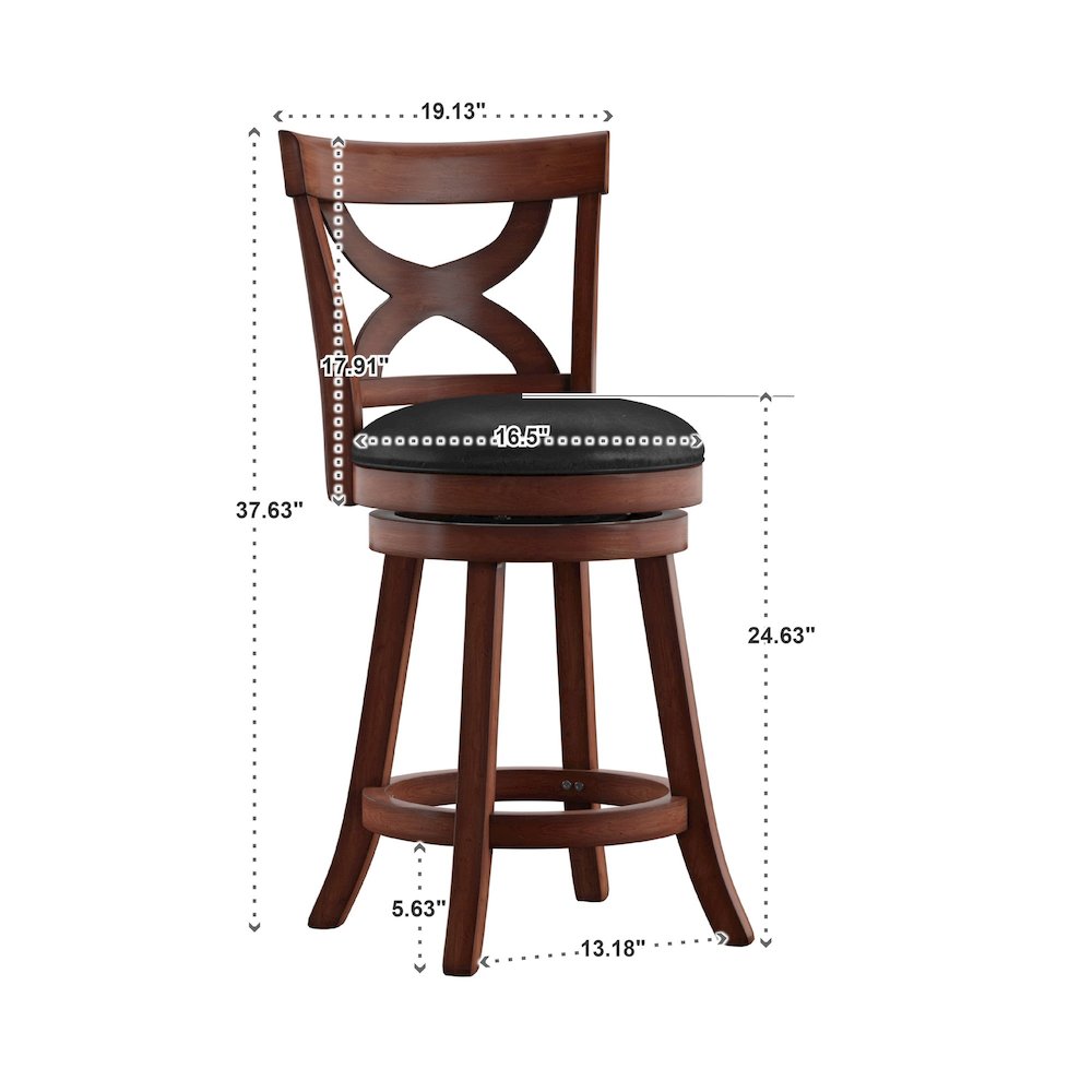 X-Back Swivel Counter Height Chair