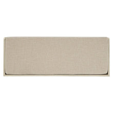 Antique White Finish Storage Bench With Beige Linen Cushion