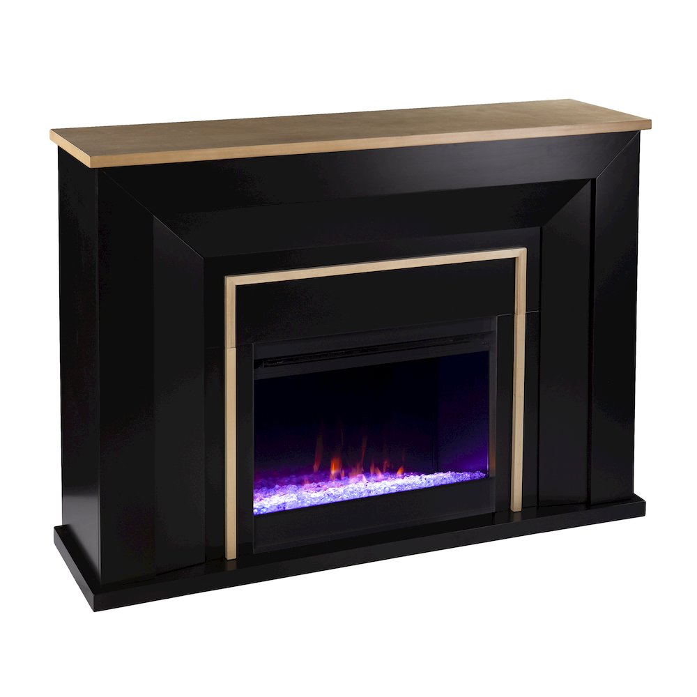 Cardington Color Changing Fireplace in Black Color