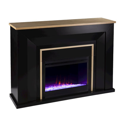 Cardington Color Changing Fireplace in Black Color