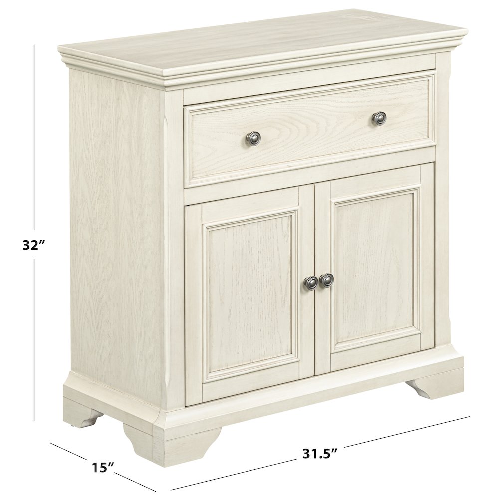 Reid Two Door One Drawer Cabinet - Cream