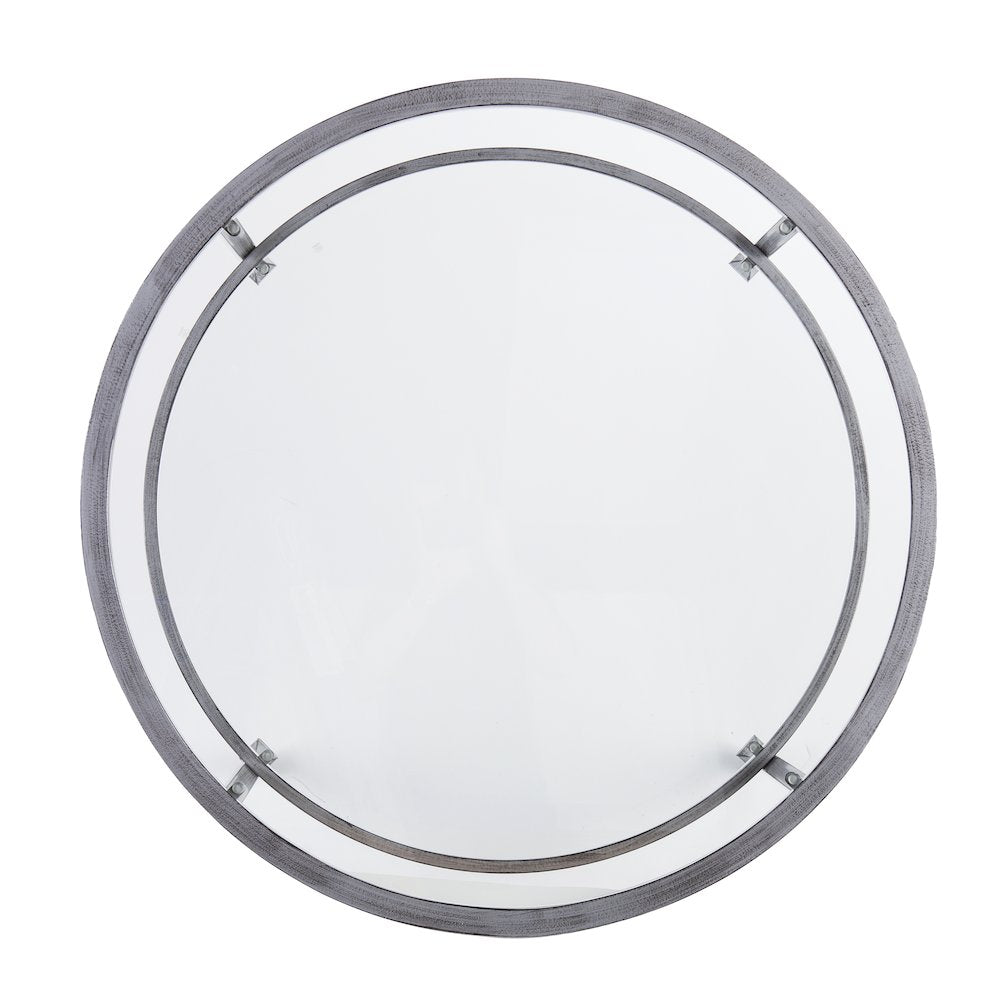 Jaymes Metal/Glass Round Cocktail Table - Silver